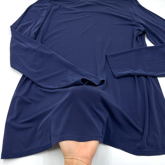 Eileen Fisher Crewneck Silk Long Sleeve Blouse Size Medium - Picture 7 of 11